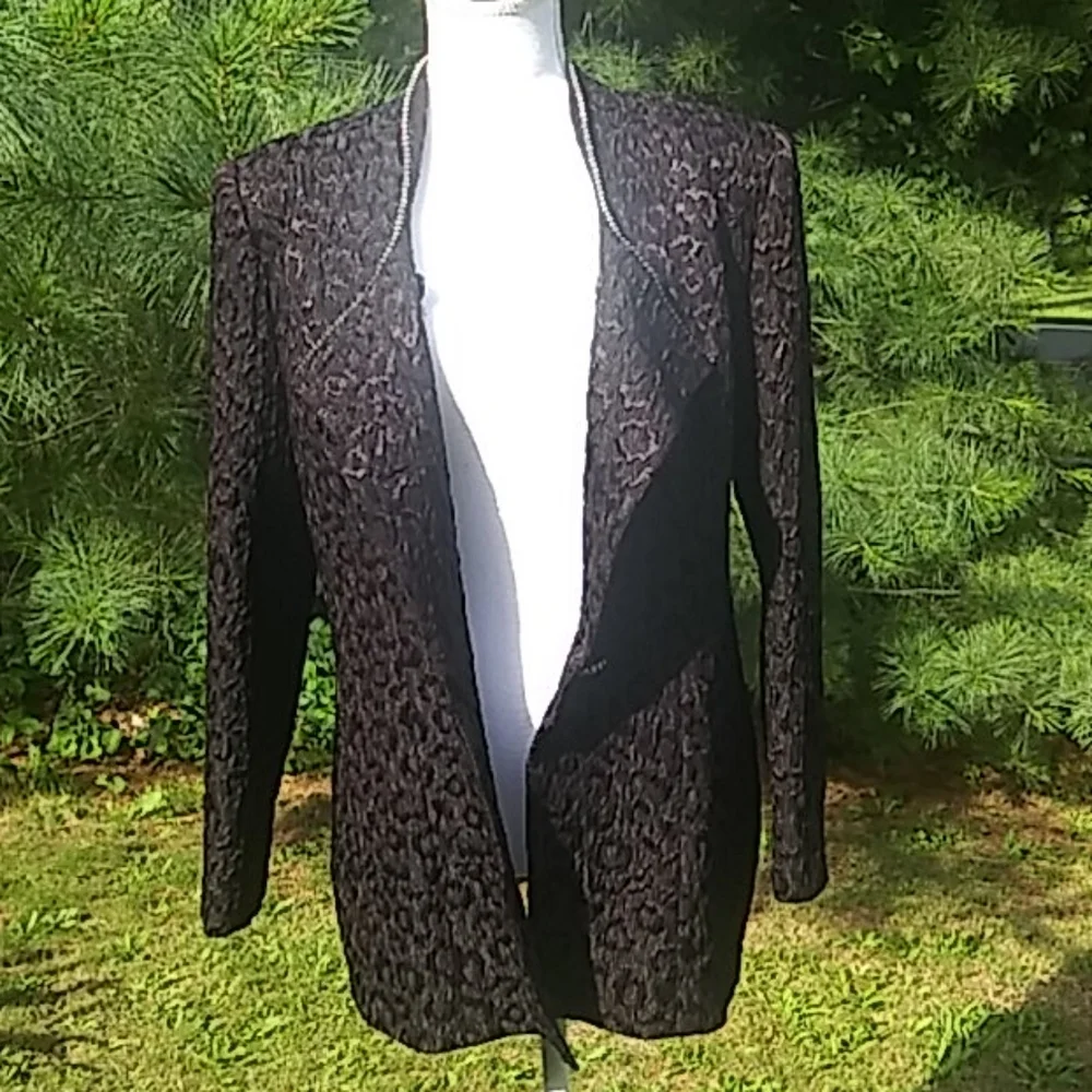 Vintage Moshita Couture Embroidered Jacket W/Rhinestone Accents - Picture 10 of 13